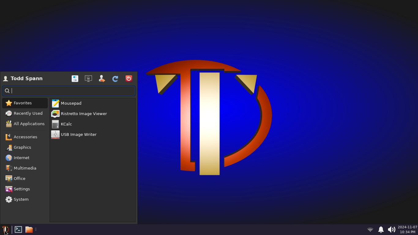 TheTodd.Design Linux XFCE4 application menu