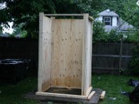 12.plywood is on and the box is squared up